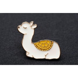 Miniblings Lama Brooch Pin Animal Camel Alpaca – Original Fashion Jewellery I Lapel Pin Button Pins, Metal