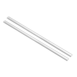 sourcing map 10mmx5mmx250mm Transparent Clear Solid Acrylic Semicircle Rod PMMA Bar 2pcs