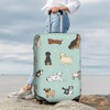 Lukbfall Puppy Dog Cute Animals Luggage Suitcase Covers Elastic Washable