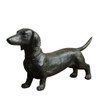 Home Decor Black Standing Long Dog Resin Statue Resin Crafts