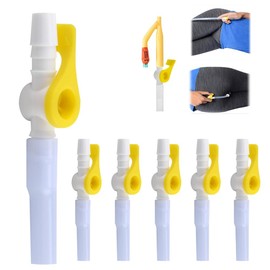 Catheter Valves, 6pcs Urine Drainage Catheter Valves, Comfortable Easy to Use Lever Tap with Smooth Edges and Soft Tubing, Catheter Valve Tap - an Effective Alternative to Leg Bags