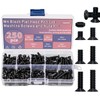 Zmbroll 250 Pieces M 4 Flat Head Machine Screw Black