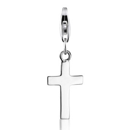Nenalina Kreuz Karabiner Charm Anhänger für Bettelarmband aus 925 Sterling Silber 713006-000