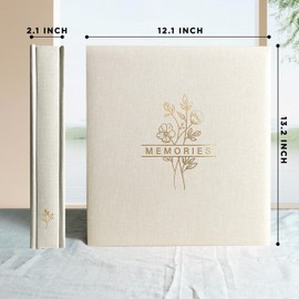 Holoary Photo Album 4x6 500 Photos, 500 Pockets Picture Album, Linen Fabric Cover Big Picture Book for Photos, 4x6 Photo Albums for Memories Family Weddings Travel(Beige)
