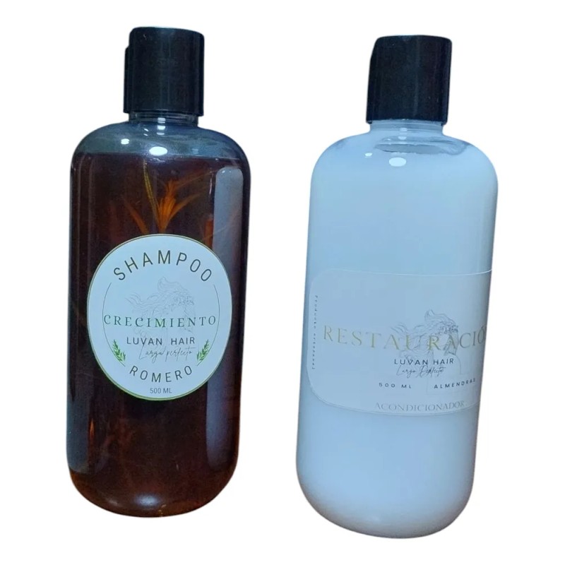 Shampoo De Romero Y Acondicionador De Almendras Artesanal