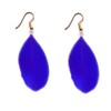 Royal Blue Feather Earrings - Handmade