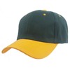 TOP HEADWEAR Adjustable Baseball Structured Cap Hat, Green/Gold