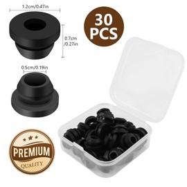 Omsscun Pack of 30 pot carrier rubbers, rubber grommets, rust rubber feet, compatible rust rubber feet for pot supports with 5 mm rods, motorhome equipment, spare parts for old motorhomes