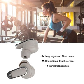 Bewinner Auriculares Traductores de Idiomas, Compatibles con 74 Idiomas, Bluetooth 5.3, Reducción de Ruido, Traducción en Línea en Tiempo Real, Dispositivos Traductores, Uso Perpetuo