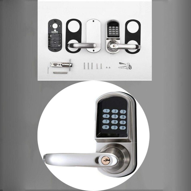 Left Hand Digital Keypad Door Lock Stainless Steel Electronic Keyless