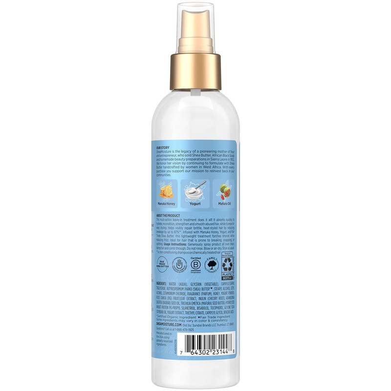 SheaMoisture Leave-In Conditioner, Multi-Action Spray 2-Pack, Manuka Honey & Yogurt