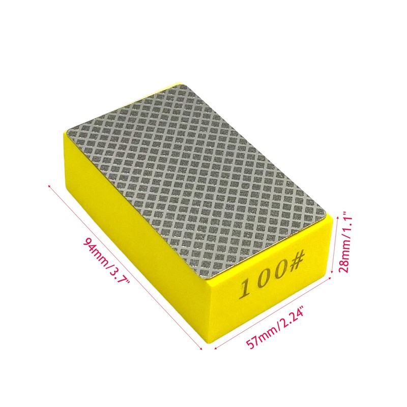Yuejizhe 5 Pcs Diamond Grinding Blocks 60#/100#/200#/400#/600# Diamond Polishing Pads