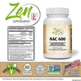 NAC Supplement 600mg Plus Essential Cofactors Selenium and Molybdenum (N-Acetyl-Cysteine) Supplement - 120 VegCaps