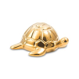 Golden Turtle Statue, Ceramic Turtle Ornament for Home Decor - Gold Tabletop Decoration, Collectible Decor for Elderly, Turtle Sculpture for Bookshelf, Desk, Nightstand