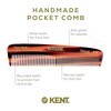 Kent R7T Fine and Wide Tooth Hair Comb, Handmade Pocket