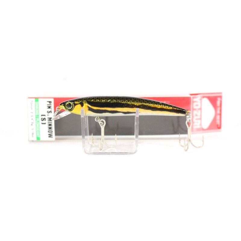 Yo-Zuri F1165-M37 Pins Minnow Sinking Lure, Gold Flame