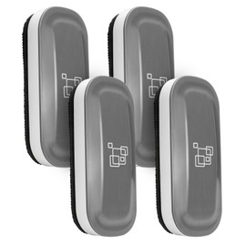 maxtek Whiteboard Eraser, Strong Magnetic White Board Eraser, Whiteboard Rubber Dry Wipe for Board (Gray) (Gray, 4 PCS)
