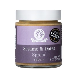 Nutural World - Sesame and Dates spread 6 Oz (170g) Great Taste Award winner