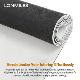 2025 Upgraded Suede Car Roof Fabric with Foam Backing，Compatible with Accord/CR-V/Camry/Ford and Most Models,Original Size Fit and Home DIY，2pcs (Grey, 56×60)