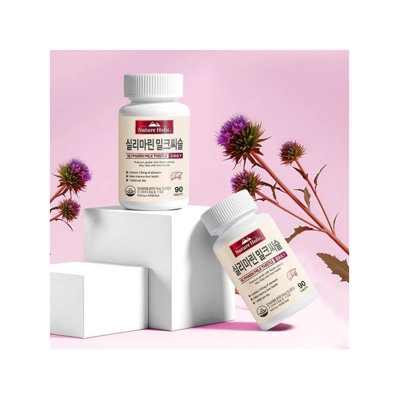 네이처홀릭 실리마린 밀크씨슬 1병 90정 3개월분 Natureholic Silymarin Milk Thistle
