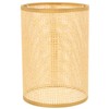Angoily Rattan Drum Lampshade Replacement E27-E14 Barrel Lampshade Snap On