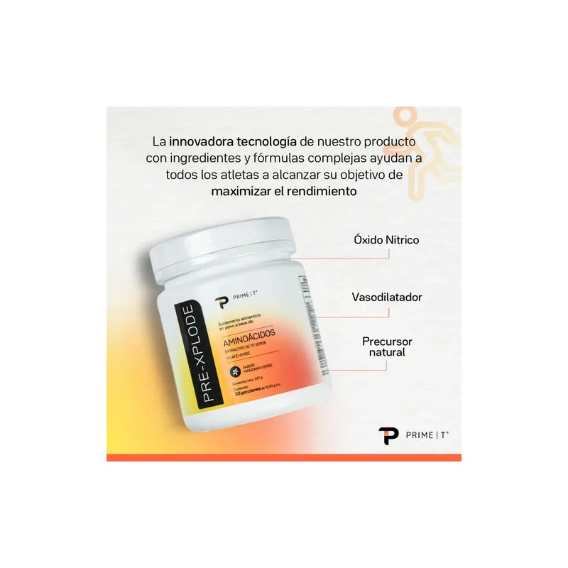 Pre Entreno Pre Xplode Primetech 30 servicios Pre Workout con