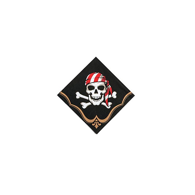 Fun Express - Servilletas piratas para bebidas (16 piezas) para
