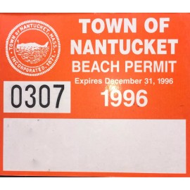 Vintage Nantucket Beach Permit Sticker