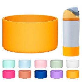Diumepo Silicone Boot for Owala 16oz Water Bottle, Anti-Slip Protective Sleeve Bottom Bumper Protector for Owala Kids and FreeSip 16 oz Water Bottle, BPA Free（Tangerine）
