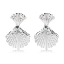 Gold Shell Dangle Earrings for Women Seashell Drop Dangle Earring for Women Beach Summer Earrings Outfits