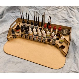 GameCraft Miniatures Painting Station - 26mm V2, for Vallejo and Army Painter Style Dropper Bottles