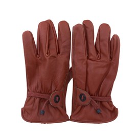 Black Jungle Leather Gloves for Riders and Bikers Women Men Gloves, brown