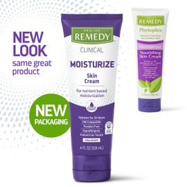 Medline Remedy Clinical Skin Cream Moisturizer, Unscented (4 fl oz), 12 Count Nourishing for Dry Skin, Paraben and Sulfate-Free Moisturizing Cream for Face and Body, Lotion for Sensitive Skin