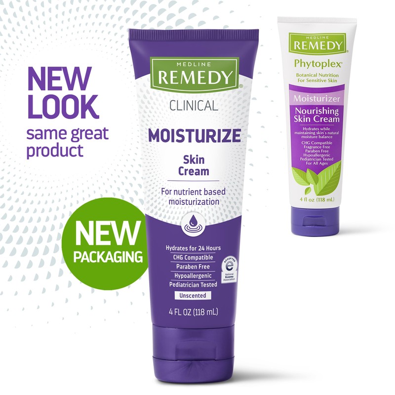 Medline Remedy Clinical Skin Cream Moisturizer, Unscented (4 fl oz),