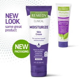 Medline Remedy Clinical Skin Cream Moisturizer, Unscented (4 fl oz), 12 Count Nourishing for Dry Skin, Paraben and Sulfate-Free Moisturizing Cream for Face and Body, Lotion for Sensitive Skin
