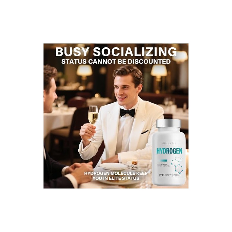 Hydrogen Water Tablets, 12 ppm H2 Molecular Hydrogen Supplement with