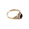 Delicate Lucy 9mm Black Stone Onyx Life Spiral Bronze Ring,