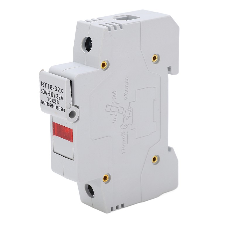RT18‑32X Miniature Rail Mounted Fuse Holder Base with LED Indicator