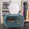 Dpofirs Retro Green Radio Shaped Facial Tissue Box Holder