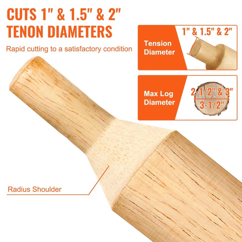 Tenon Cutter Log Furniture Kit 1" & 1.5"& 2" with