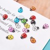 Cheriswelry 100pcs Ladybird Resin Cabochon 10 Colors Inserts Flat Back