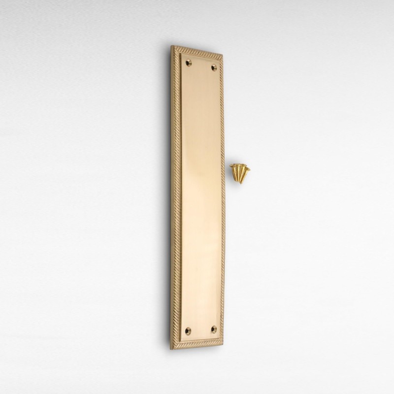 5mm Heavy Duty Solid Cast Brass Georgian Finger Plate Door