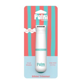 Clio PALMPERFECT - Recortadora eléctrica de bikini – Afeitadora de pelo fácil de viajar para un afeitado suave, doble hoja para afeitado cercano, uso 