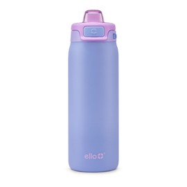 Ello Kids Pop & Fill 18oz Stainless Steel Water Bottle with Quick Fill Technology, Double-Wall Vacuum Insulation, Leak Proof Locking Lid, Sip & Chug, BPA Free, Gifts for Girls Boys, Lavender Fields