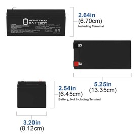ML3-12 12V 3.4AH Sealed Lead Acid (SLA) Battery for BP3.6-12