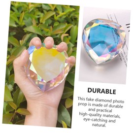 Ipetboom Shiny Sim Diamond Crystal 8cm Heart Decor Nail Art Accessory Photo Prop Creative Desk Decor