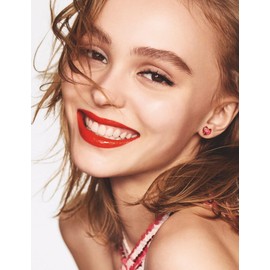 Spiritlele 12 Pairs Birthstone Magnetic Earrings Set Cubic Zirconia Clip on Non Piercing Fake Stud Earrings Birthday Gifts Unisex (Love)