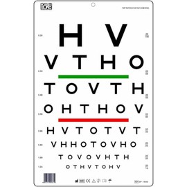KASHSURG HOTV Visual Acuity Color Vision Chart 20 Feet_167_Pack of 13.