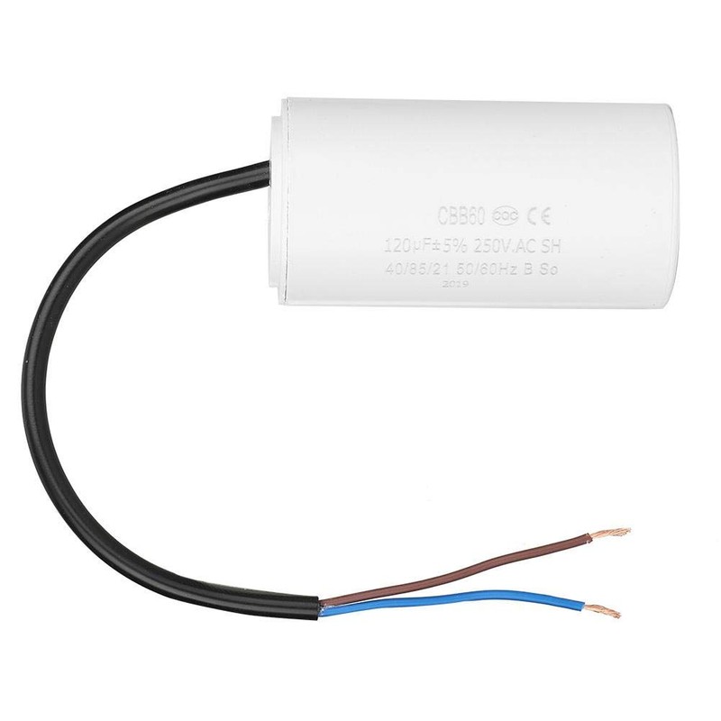 ViaGasaFamido 250V AC 120uF 50/60Hz Driving Capacitor with Lead Wire