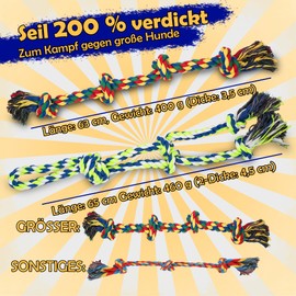 Rope Toys for Large Dogs for Aggressive Chewers, 2 Pack Indestructible Thicker Dog Rope Toys for Large Breeds - 100% Heavy Duty Cotton Rope for Medium Dogs for Chewing, Brushing Teeth